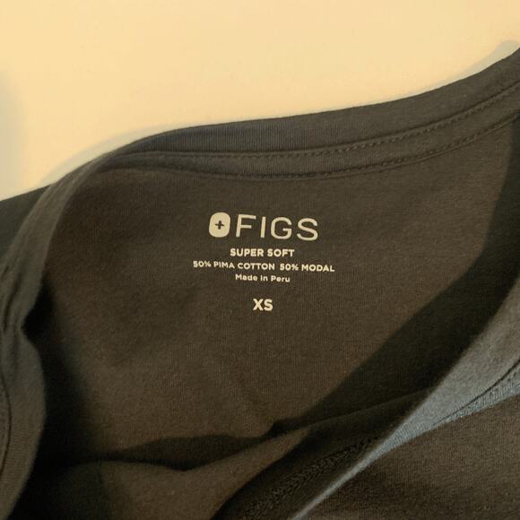 Figs Shirt Women XS Extra Small Black Super Soft Short Sleeve Underscrub Scrub - Picture 7 of 11